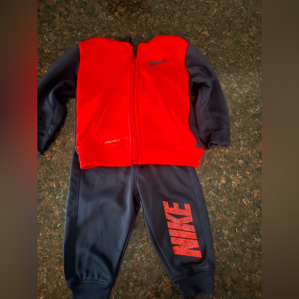 Nike Dri-FIT Red and Navy Jacket baby
